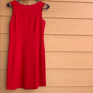 Scalloped red dress